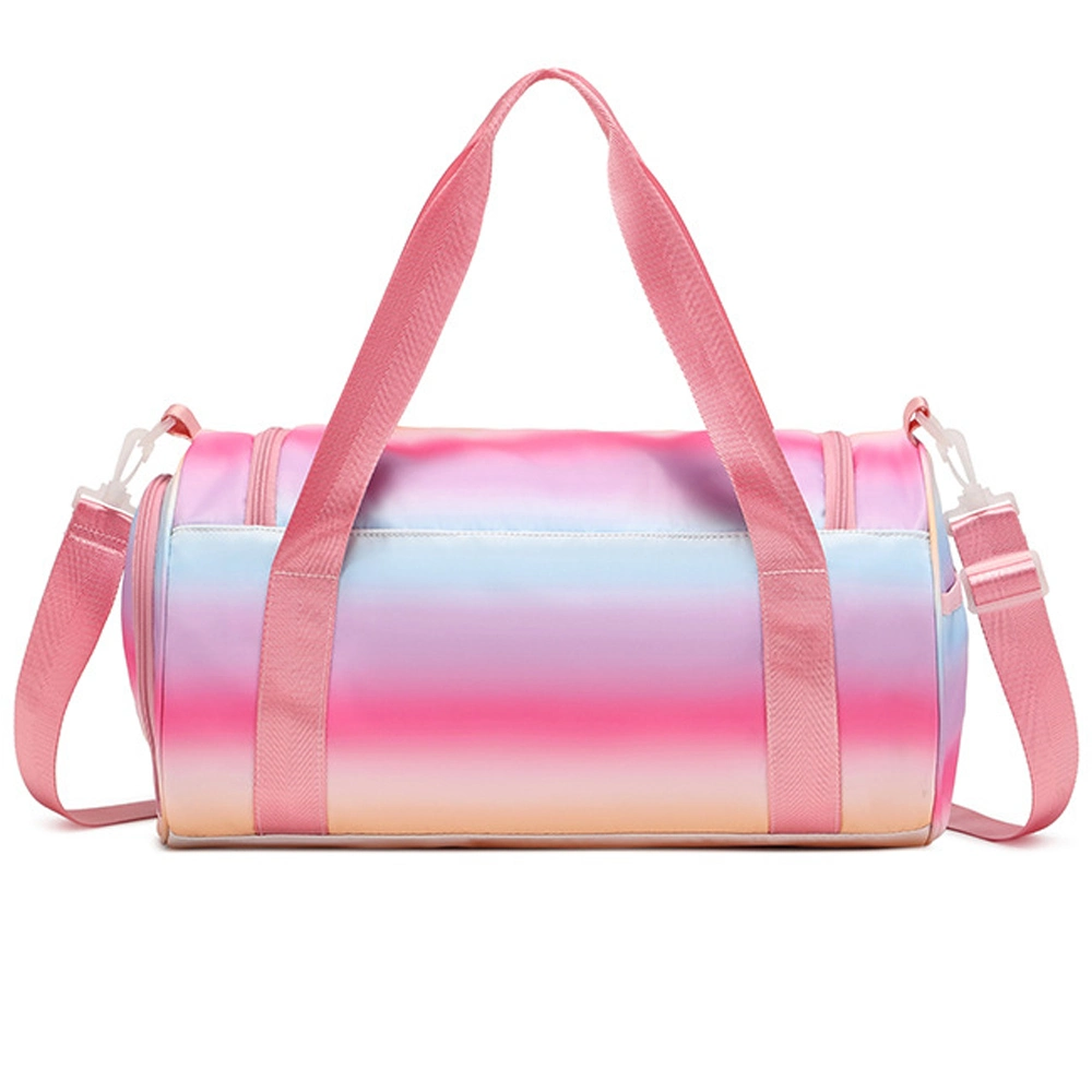 Fashion Pink Weekend Duffle Handbag Bag Kids Rainbow Cute Teddy Shoulder Travel Bag for Ladies Girls