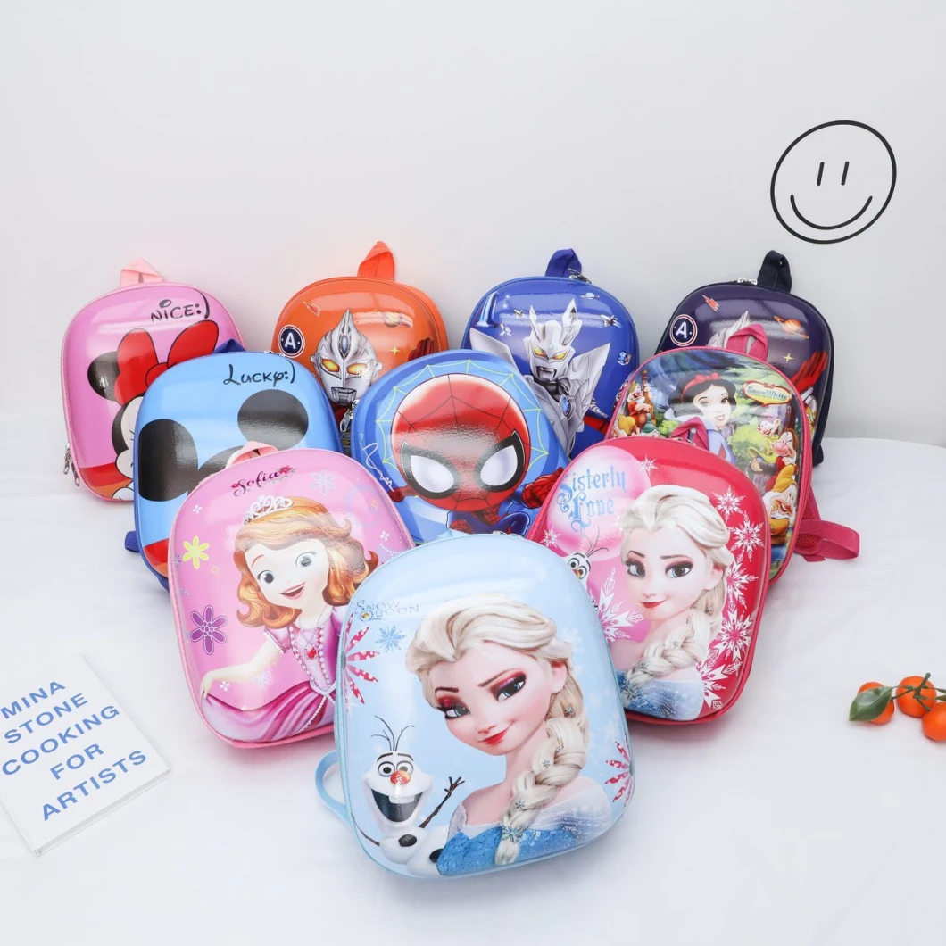 Boys and Girls Kids Backpack Mickey Kids Backpack Spiderman Bag Custom Icon New Kids Backpack Fun Cartoon Frozen Elsa Anna Pattern